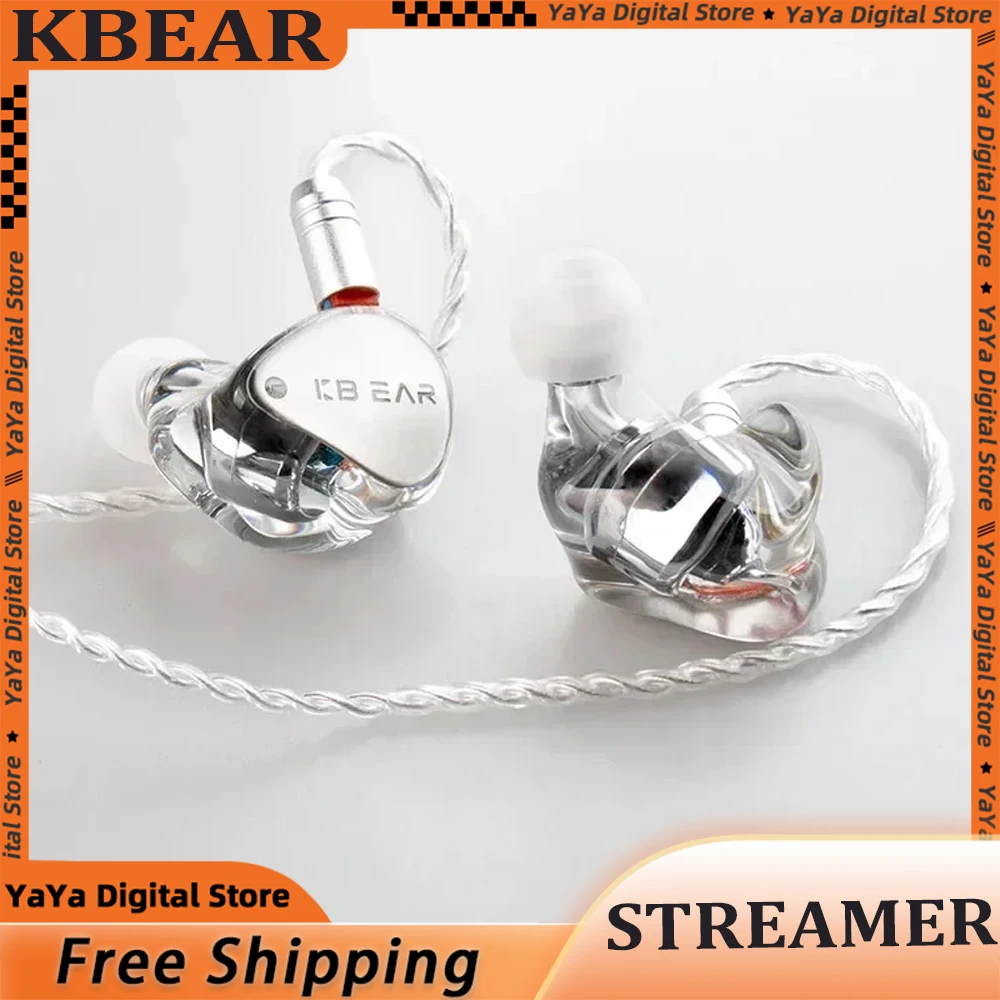 

KBEAR Streamer 2PIN 0.78MM Single Dynamic in-Ear HiFi Headphones 10MM PEK Diaphragm DD 5N Wire Music Iem Earbuds Sports Earphone