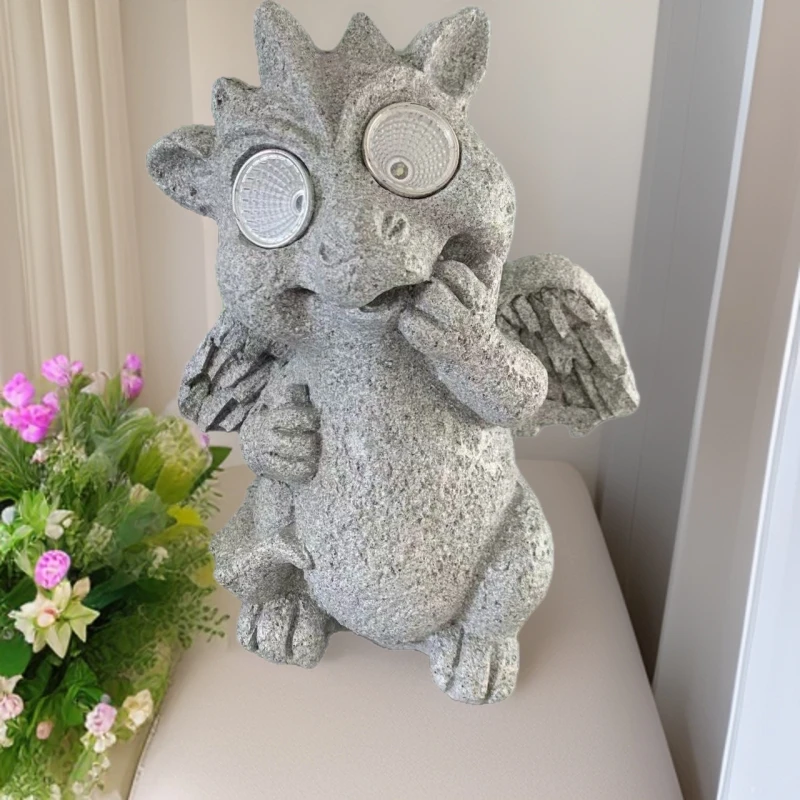 

New Halloween Solar Light Animal Resin Craft Decor Statue Garden Patio Yard Ornament Outdoor Landscape Lighting