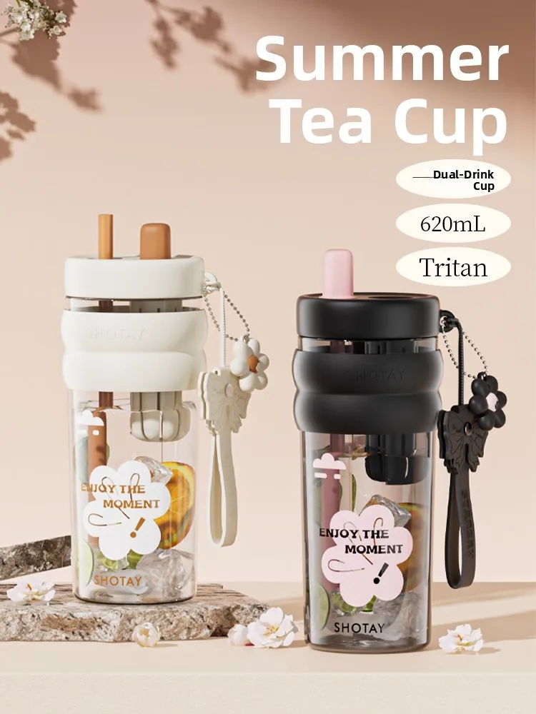 

Cute St Water Bottle for Women High Temperature Resistant Student Cup Summer New Model 2025 Sli Tritan Beverage Container