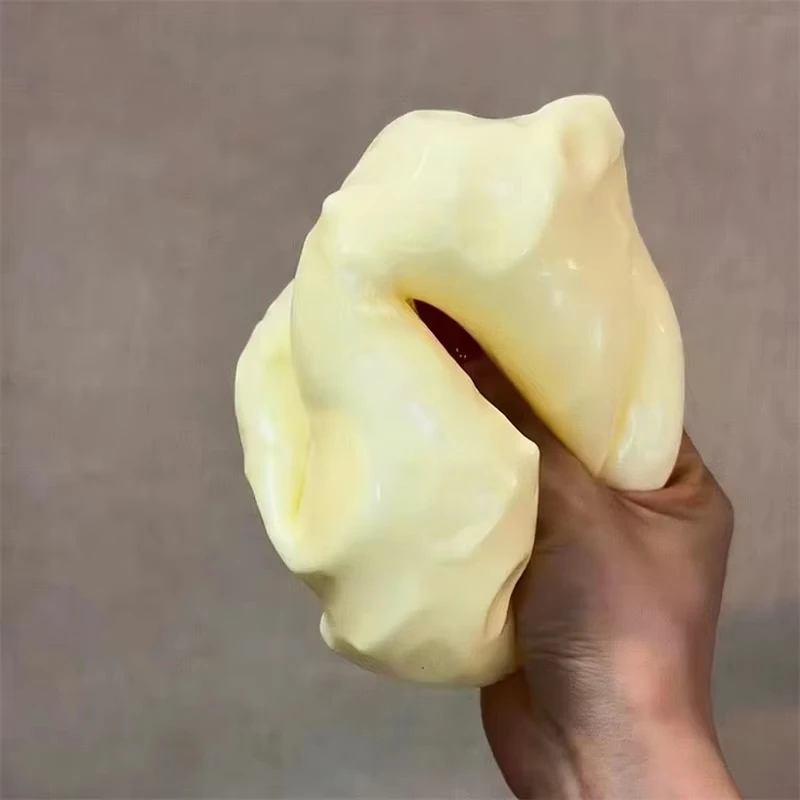 Véritable jouet squishy géant en forme de fromage, rempli de vaseline, 1/3 pièces, boule anti-stress souple à presser, jouet anti-stress mignon en forme de fromage, cadeau