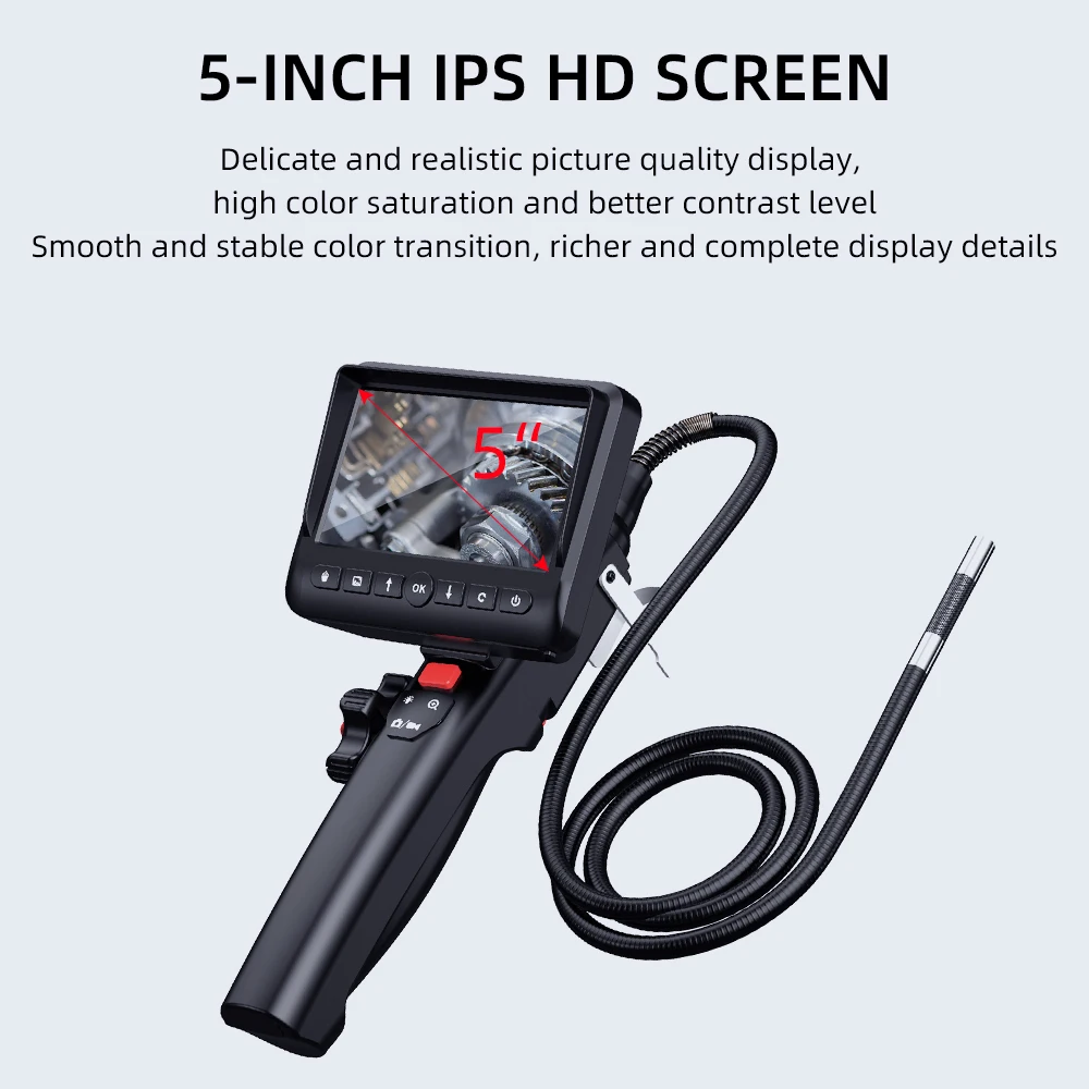 WDLUCKY 1080P HD Automotive Industrial Endoscope with Light Autofocus Endoscope Inspection Camera 3.9 8.5mm Lens for IMG & Video