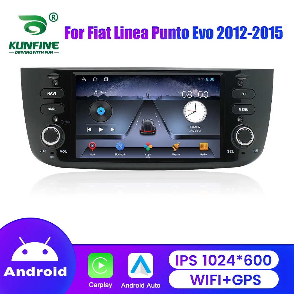 Car Radio Multimedia Player For Fiat Linea Punto EVO 2012-2015 2din GPS Navigation Wireless CarPlay Android Auto Audio Stereo BT