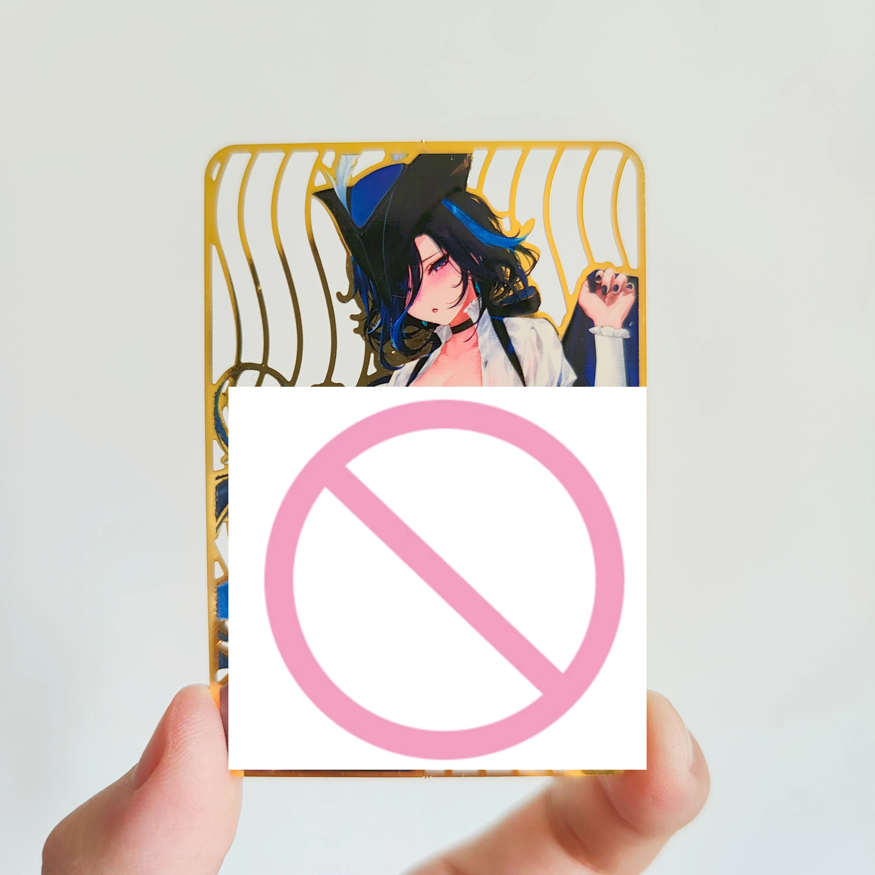Diy Self Made 59X86Mm Genshin Impact Xilonen Metal Collection Card Mualani Clorinde Metal Bookmarks Anime Card Gift Toys