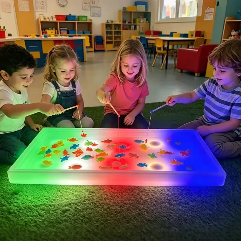 luminous marble track game board with 4 stainless steel balls, suitable for children aged 0-6 to concentrate on