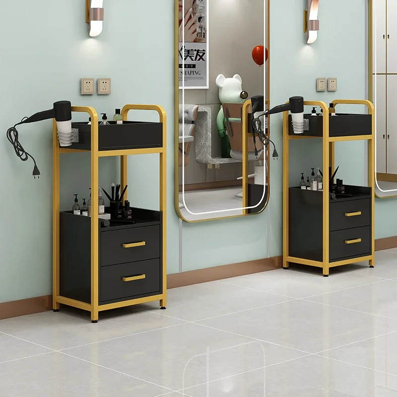 Modern Wall-mounted Salon Trolleys Hair Salon Tool Trolley Barber Shop Tool Cabinet Salon Wall Storage Hair Cutting Cabinet