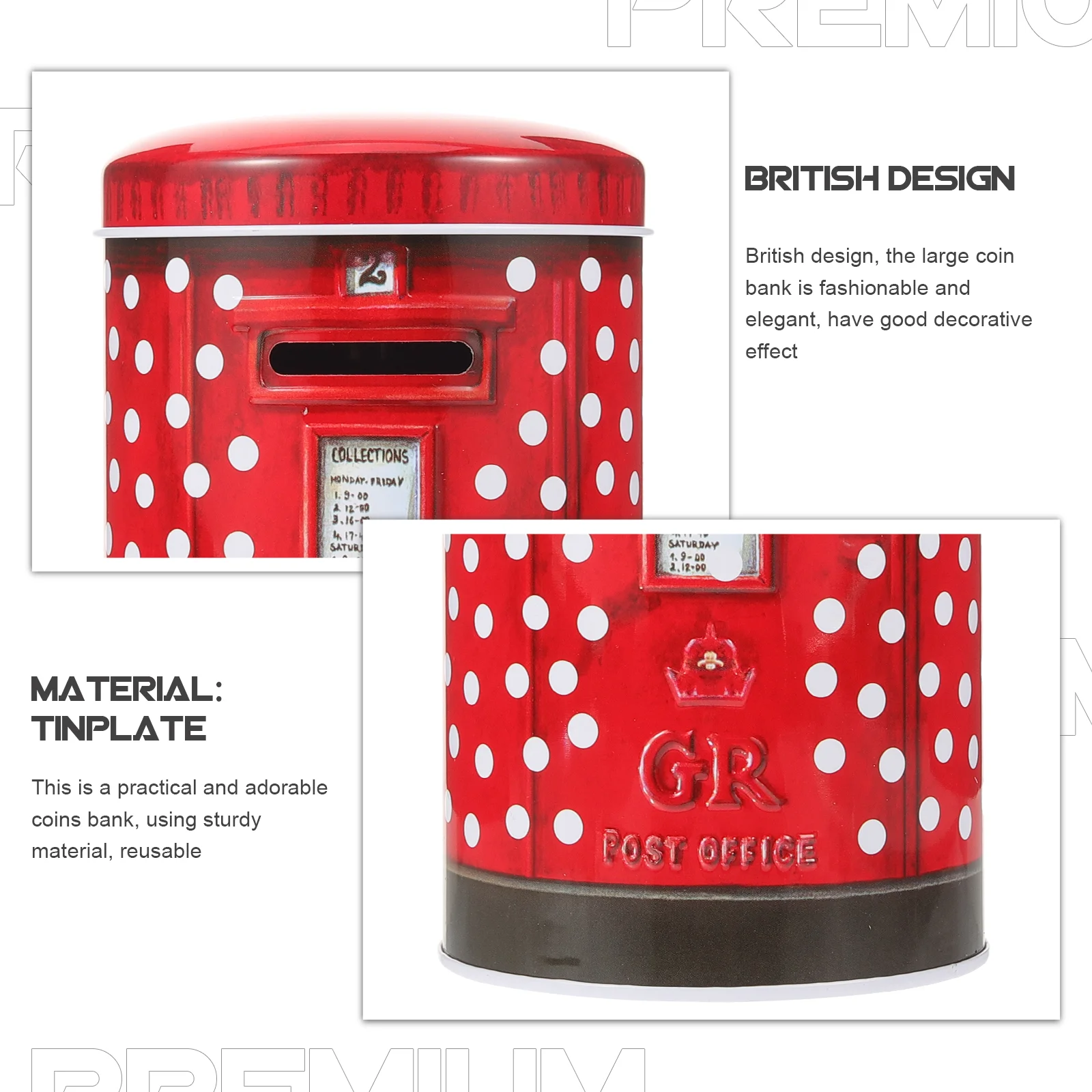 صندوق نقود معدني كبير للعملات المعدنية، صندوق نقود فريد من نوعه، حاوية تخزين آمنة، جرة المال، حامل الحلوى، ديكور المنزل، المال