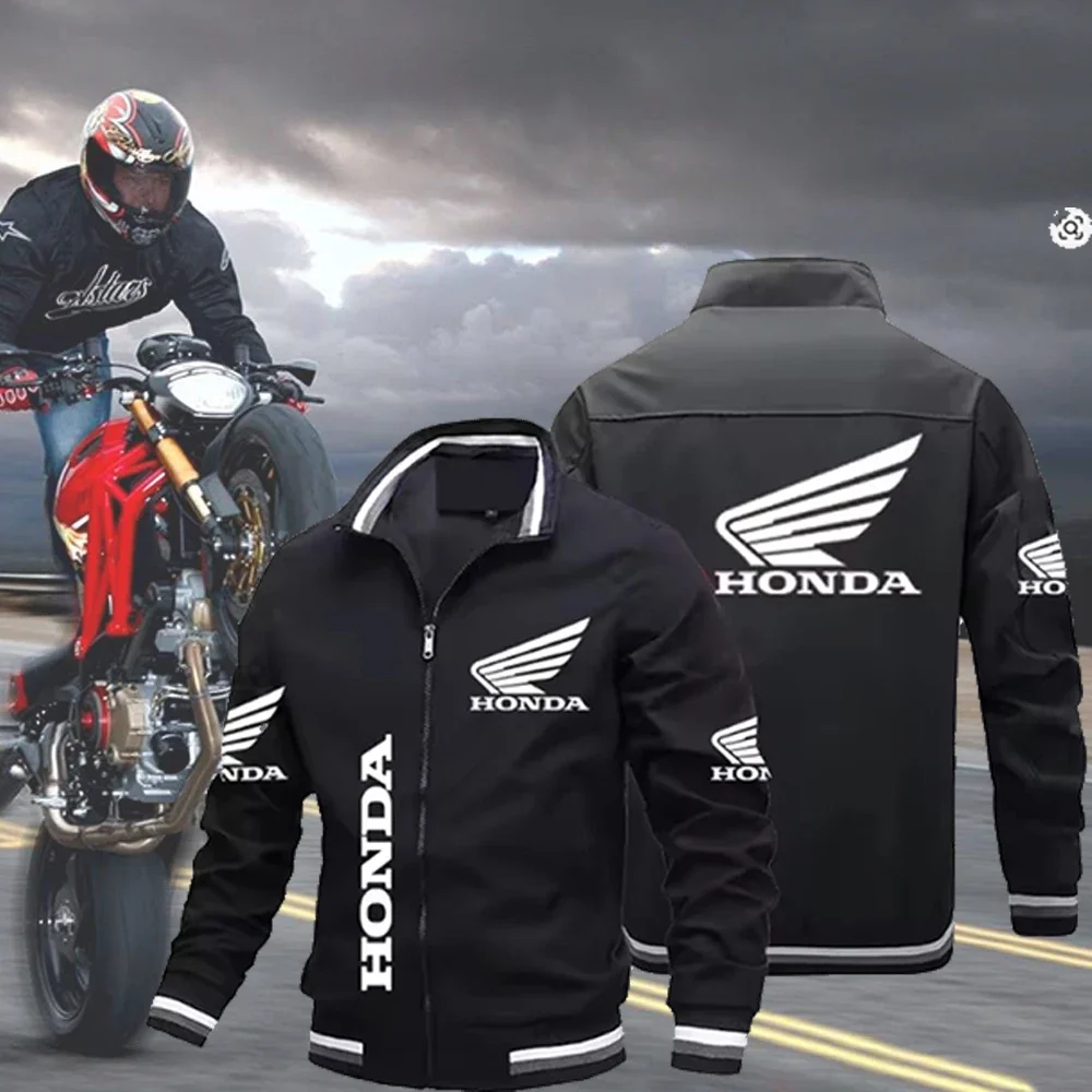 

Куртка с логотипом Honda Red Wing, спортивный гоночный костюм на открытом воздухе, мотоцикл большого размера, мотоциклетная ветрозащитная куртка, мужская одежда