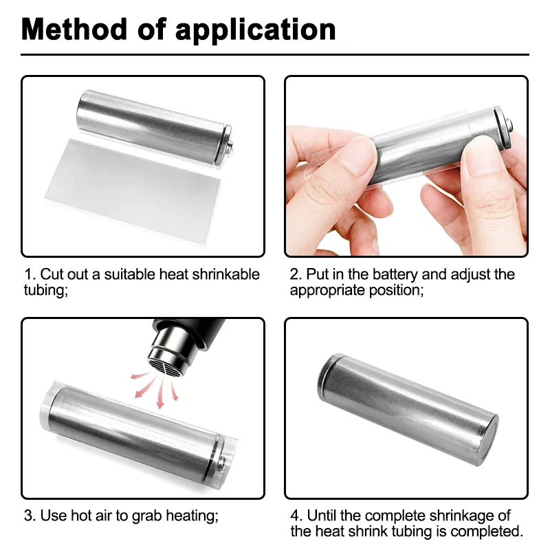 18650 Lipo Battery Wrap Width 130~330mm PVC Heat Shrink Tube Heat-resistant Insulated Film Protect Cases Pack Sleeving