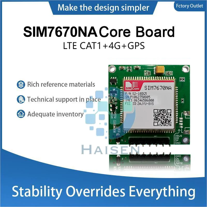 HAISEN SIMCOM SIM7670NA Core Board LTE CAT1 4G GPS Development Board Module Modem SIM7670