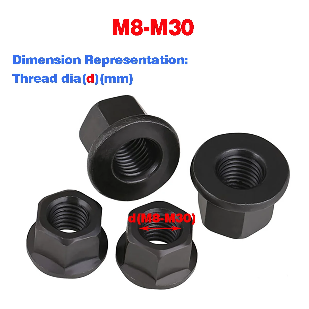 

Flange Face Gasket Nut / Hexagon Enlarged High Pressure Plate Nut Thickened Nut M8M10M12M14M16M18M20M22M24M27M30