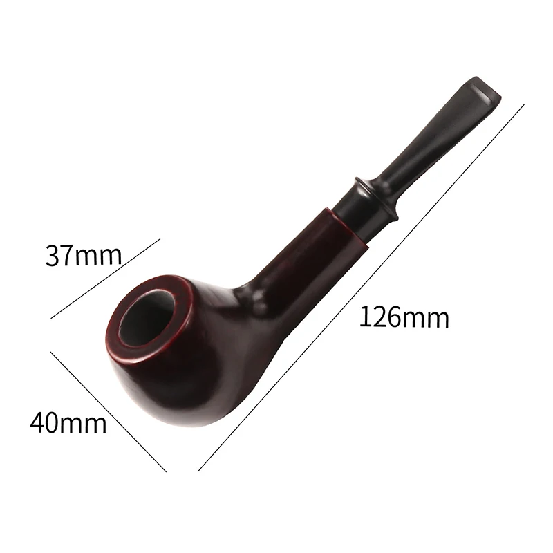 New Natural Wood Straight Wooden Tobacco Pipe Smoking Pipe Apple Pipes 9mm Filter Smoker Gift For Father Boyfriend Smoking