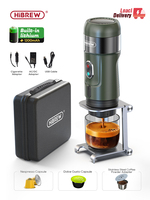 HiBREW Wireless Electric Portable Espresso Coffee Machine for Car & Home Camping Coffee Maker Fit Nespresso Dolce Capsule Powder