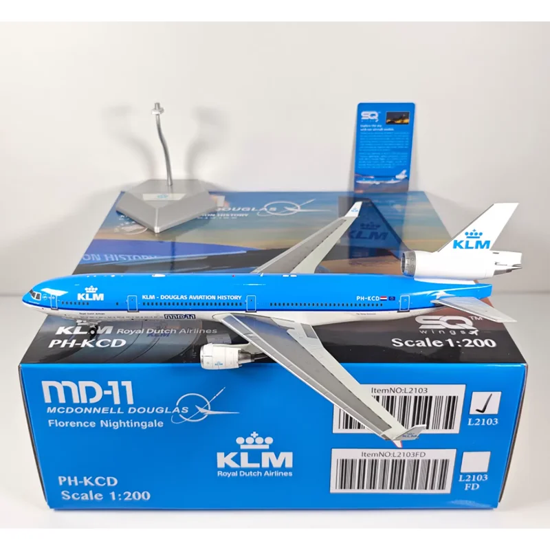 

SQ Wings 1/200 Scale KLM MD-11 MD11 PH-KCD Diecast Alloy Aircraft Model Collectible Decorative Item Gift