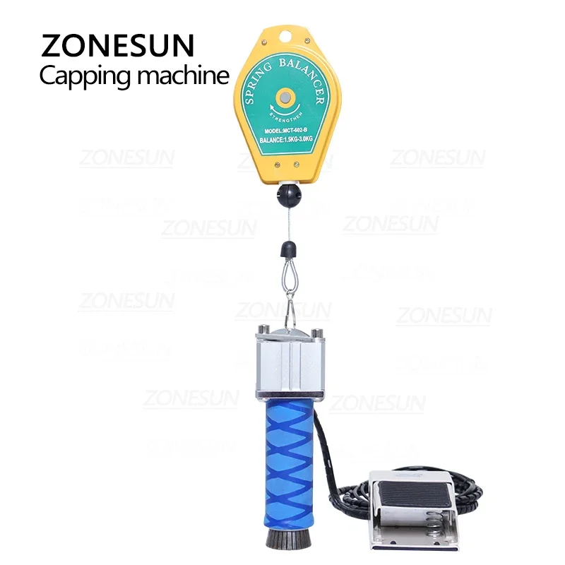 ZONESUN ZS-YGP1 Pneumatic Capping Machine Small Size Handheld Perfume Bottle Crimping Machine Cap Pressing Tool Packaging