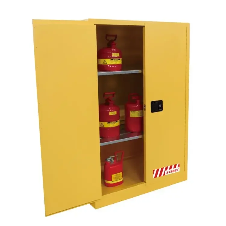 SYSBEL FM Armadietto di stoccaggio di sicurezza per liquidi chimici ignifugo da 90 galloni, approvato CE, per laboratorio e industria