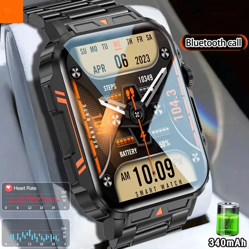 

Outdoor Sports Smart Watch Men Heart Rate Sleep Monitoring Waterproof Fitness Watches Bluetooth Phone Call Smartwatch Men's Gift