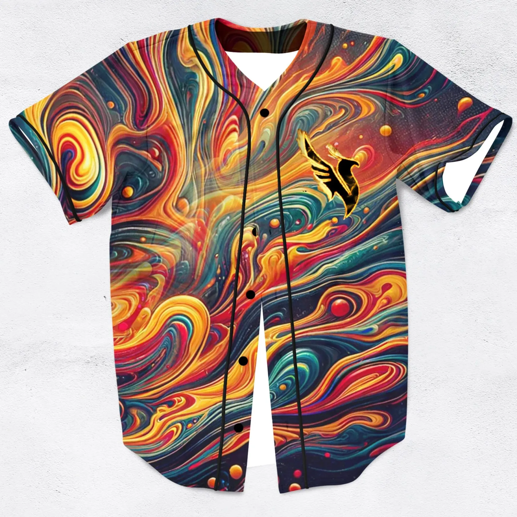 Illenium Space Jersey حمض الينيوم تريبي النار مخدر الهذيان البيسبول جيرسي زر أسفل قميص الرجال/النساء لمهرجانات edm