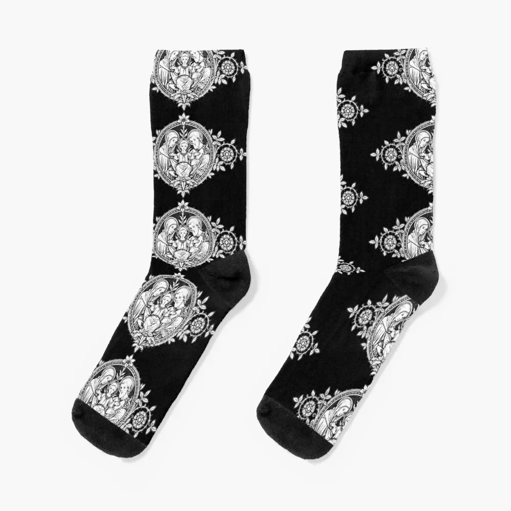

Vintage Holy Family Socks christmas gift compression aesthetic Stockings compression Socks Men's Women's
