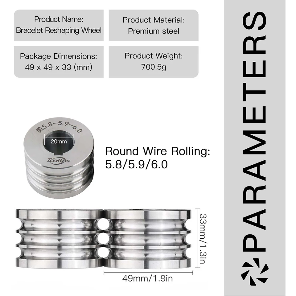 Rolling Mill Auxiliary MOLDS for Bracelet Rolling Machine Round Oval Flat Profiles