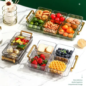 Snack dried fruit dish, walnuts for walnuts, dessert tray, luxury, divided fruits, plastic, domestic, 2 railings, 4 railings, 6 railings 10 Main Luxury Frute Sales - №10