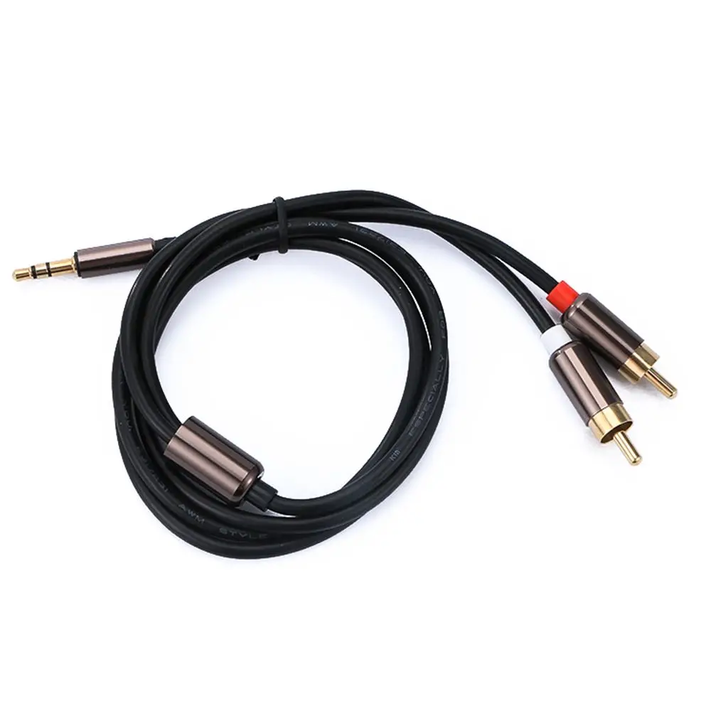 Aux TV Headphone Amplifier RCA Male 3.5mm Jack Audio Cable 3.5 To 2RCA RCA Cable Splitter