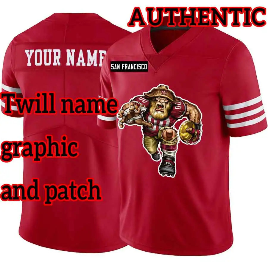 Custom SF San Francisco,Tampa Bay,Tennessee Stitched Fashion Authentic American Football Jersey Customized Twill Graphic Name