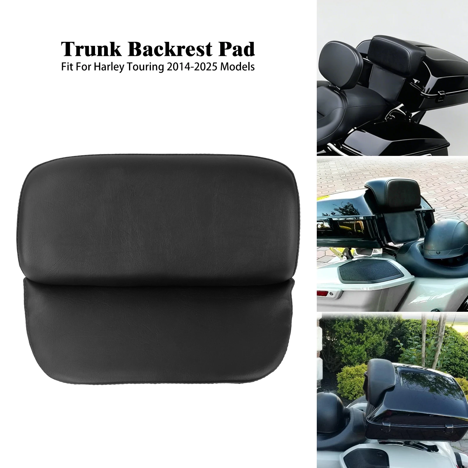 Motorcycle Chopped Razor Tour Pack Backrest Pad For Harley Touring Road Street Electra Glide Road King 2014-25 Trunk Cushion Pad