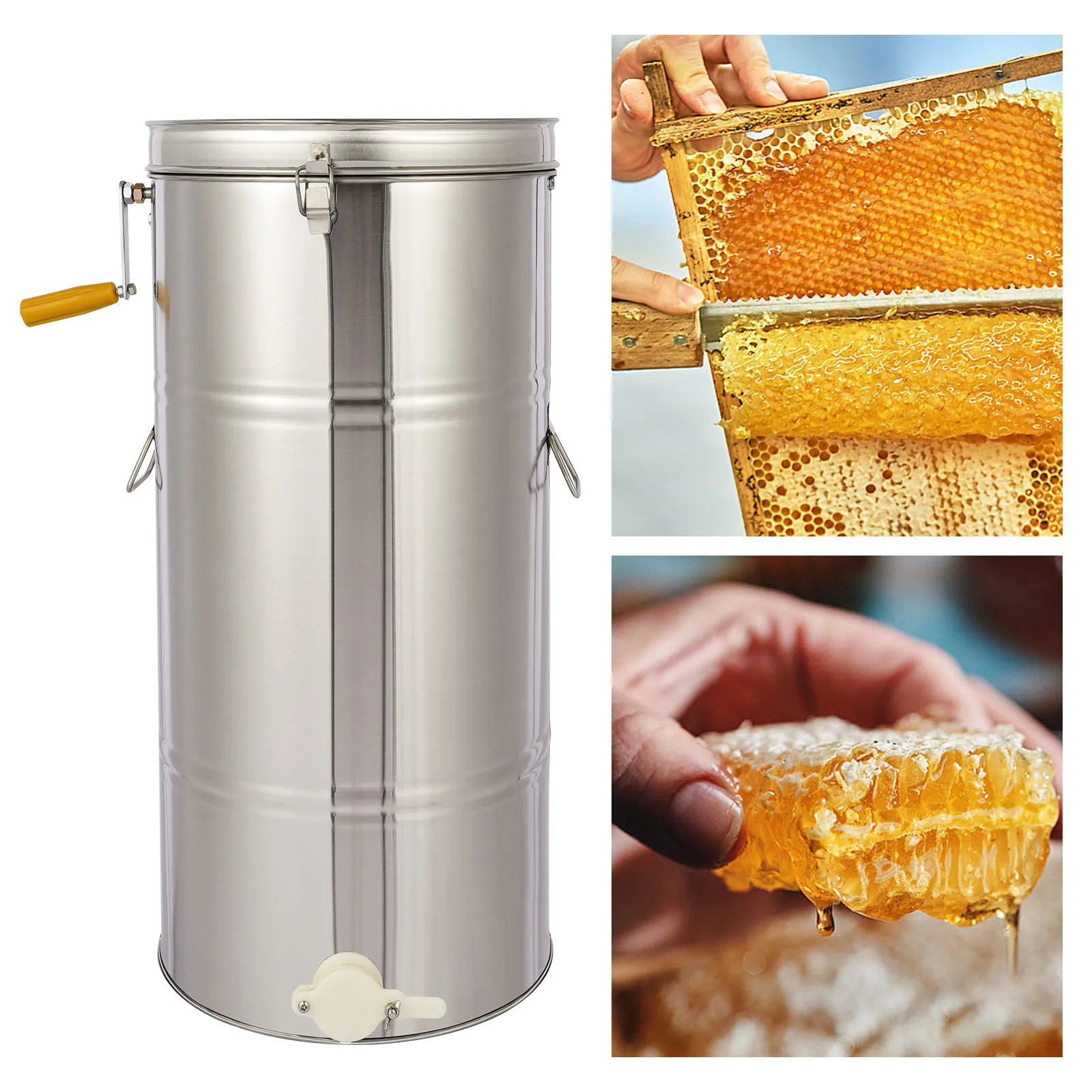 2 Frame Manual Honey Extractor Beekeeping Equipment Honeycomb Drum 70cmx 35cm