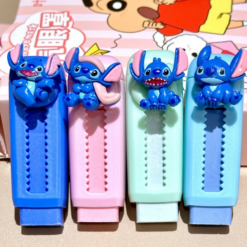 Stitch Push Pull Eraser Cartoon Resin Correction Erasers Writing Pencil Clean Up Students Stationery Office School Supplies