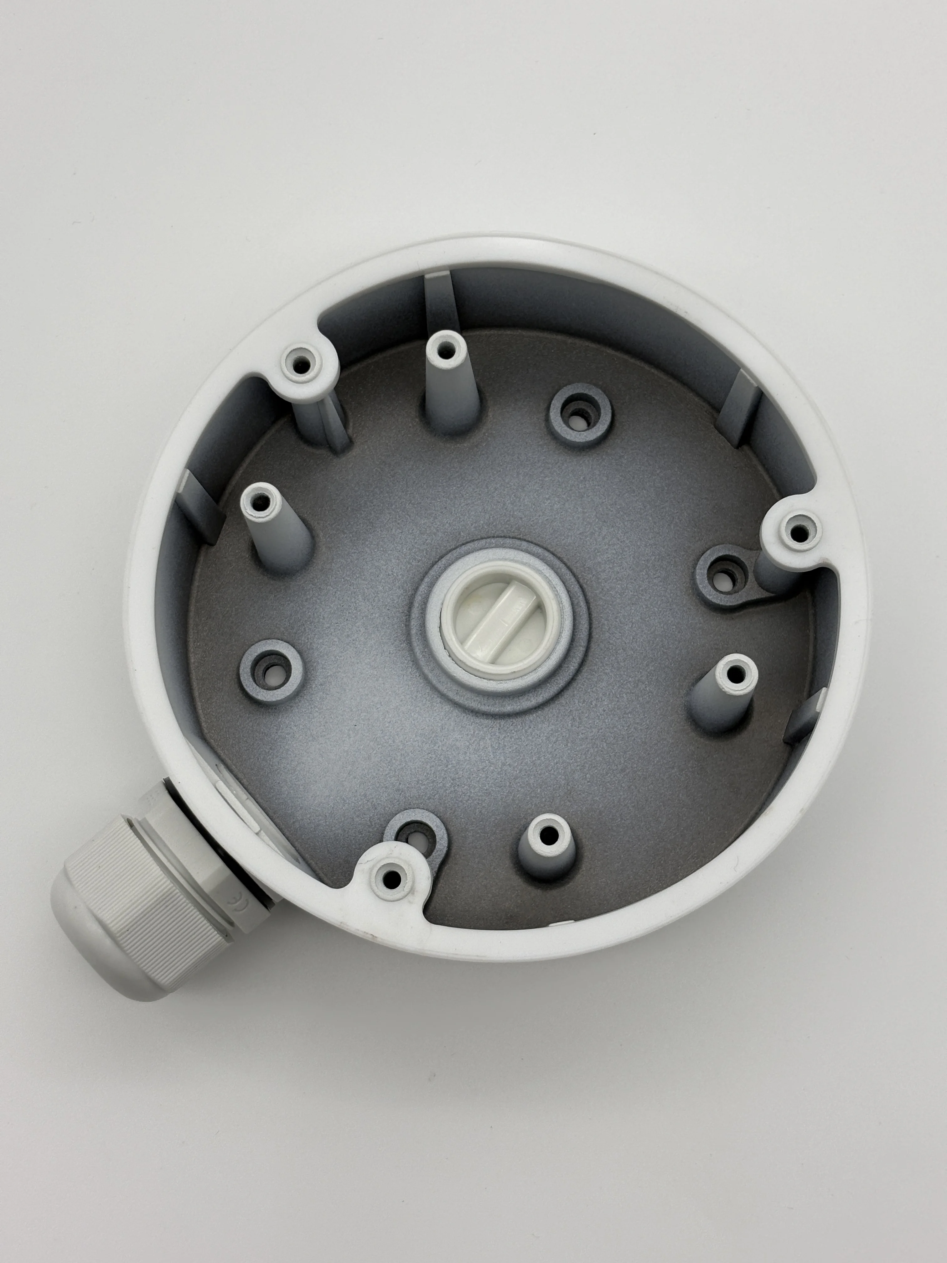 صندوق توصيل هيكفيجن DS-1280ZJ-PT6 سبائك الألومنيوم الأبيض لكاميرا هيكفيجن برج القبة