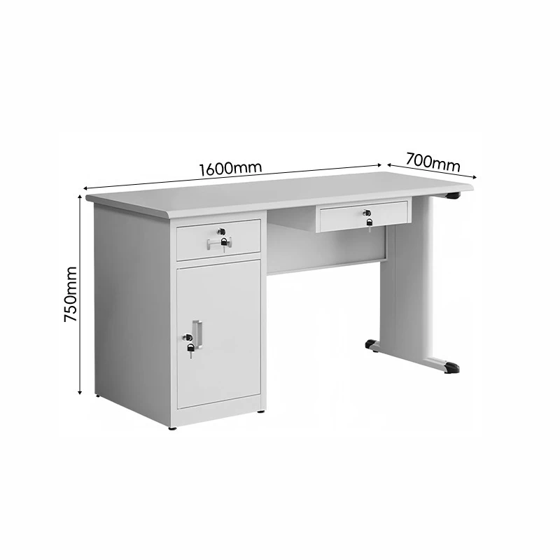 Modern White Simplicity Adjustable Steel Office Desk with New Design Drawer Furniture for School or Bedroom General Use