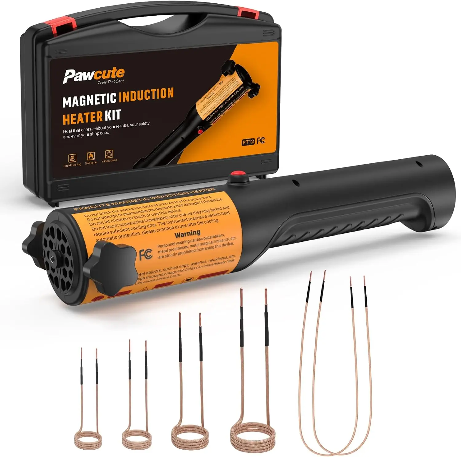 

Индукционный нагреватель 1200 Вт, магнитный беспламенный нагревательный инструмент для снятия автомобильных болтов с 6 катушками и LED-подсветкой для ржавых загрязнений