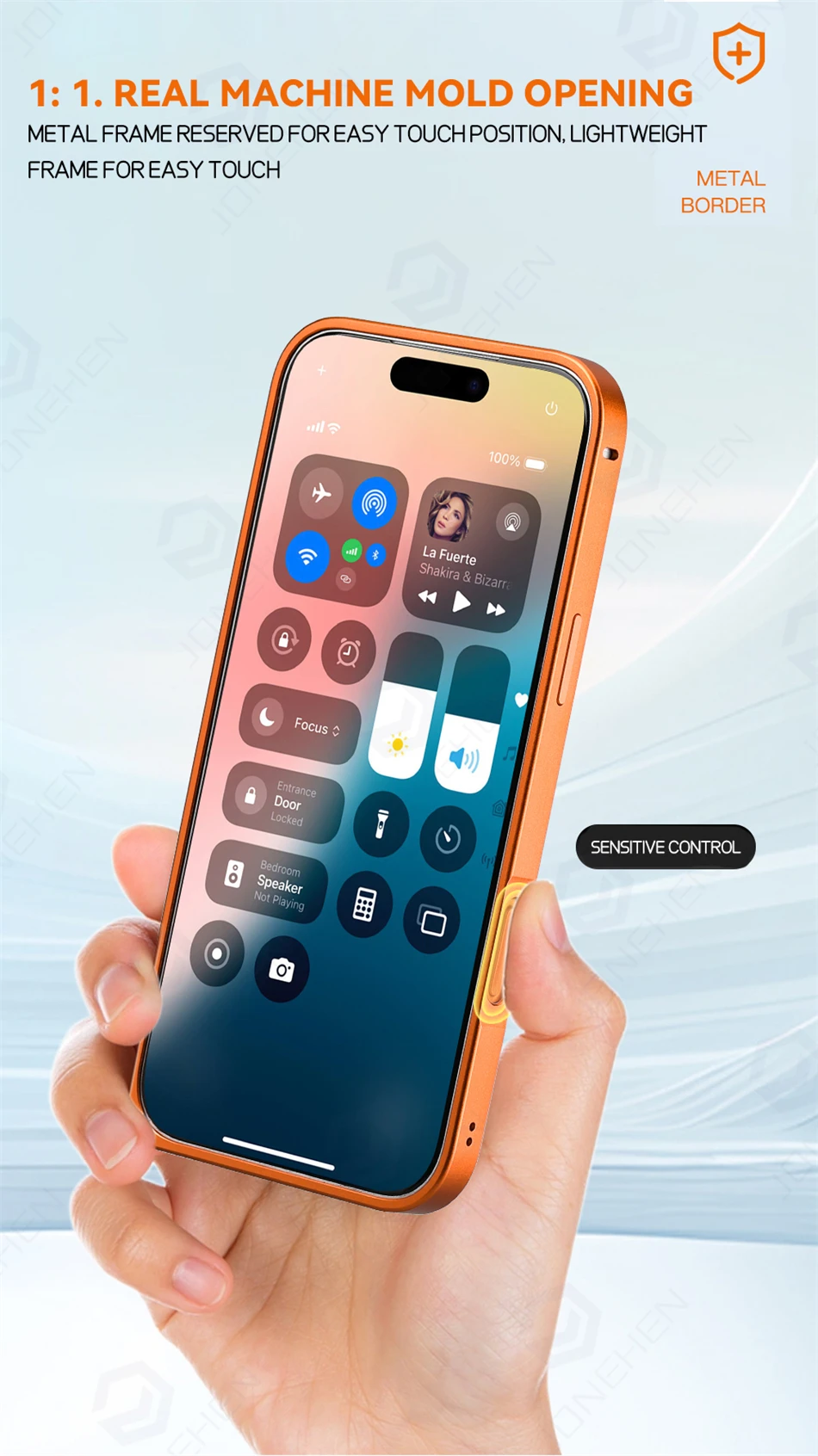 Für iPhone Air 12 13 14 15 16 17 18 Pro Max 18p Dünne Hülle Orange Dünner Bumper Luxuriöser Leichter Aluminium-Metallrahmen Legierungs-Schutzhülle – Detail 8