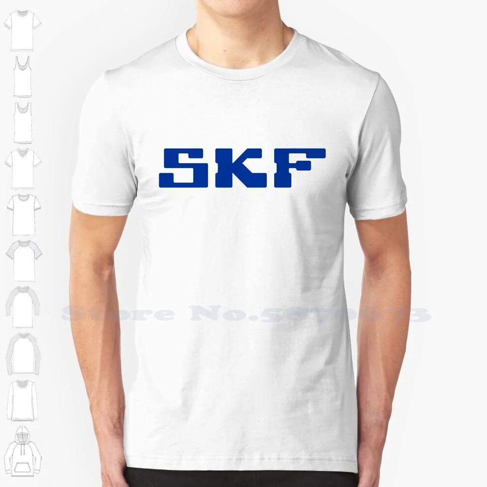Повседневная футболка SKF с логотипом, 100% хлопок