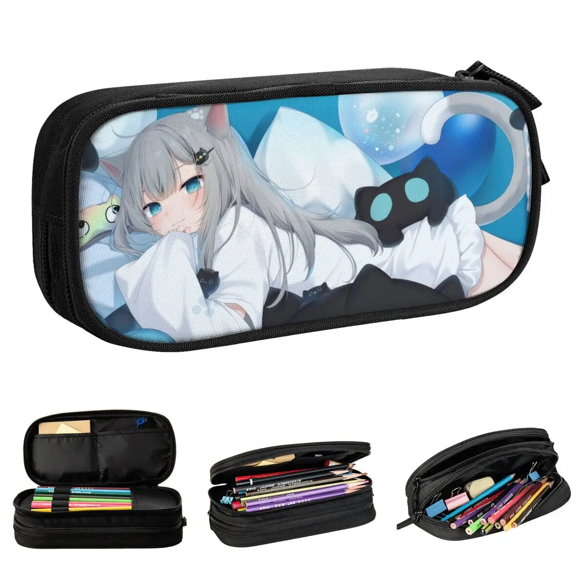 estojo-grande-anime-para-meninas-niko-neko-gato-virtual-amashiro-natsuki-pen-box-bolsa-estudante-armazenamento-material-escolar