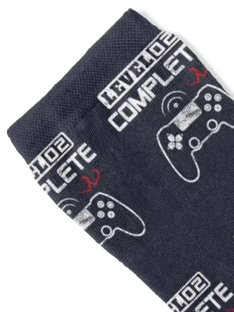 Level 2 complete 2nd Wedding Anniversary Gift Couple Video Gamer Gifts for Him & for Her Socks funny gifts Socks Men's Women's