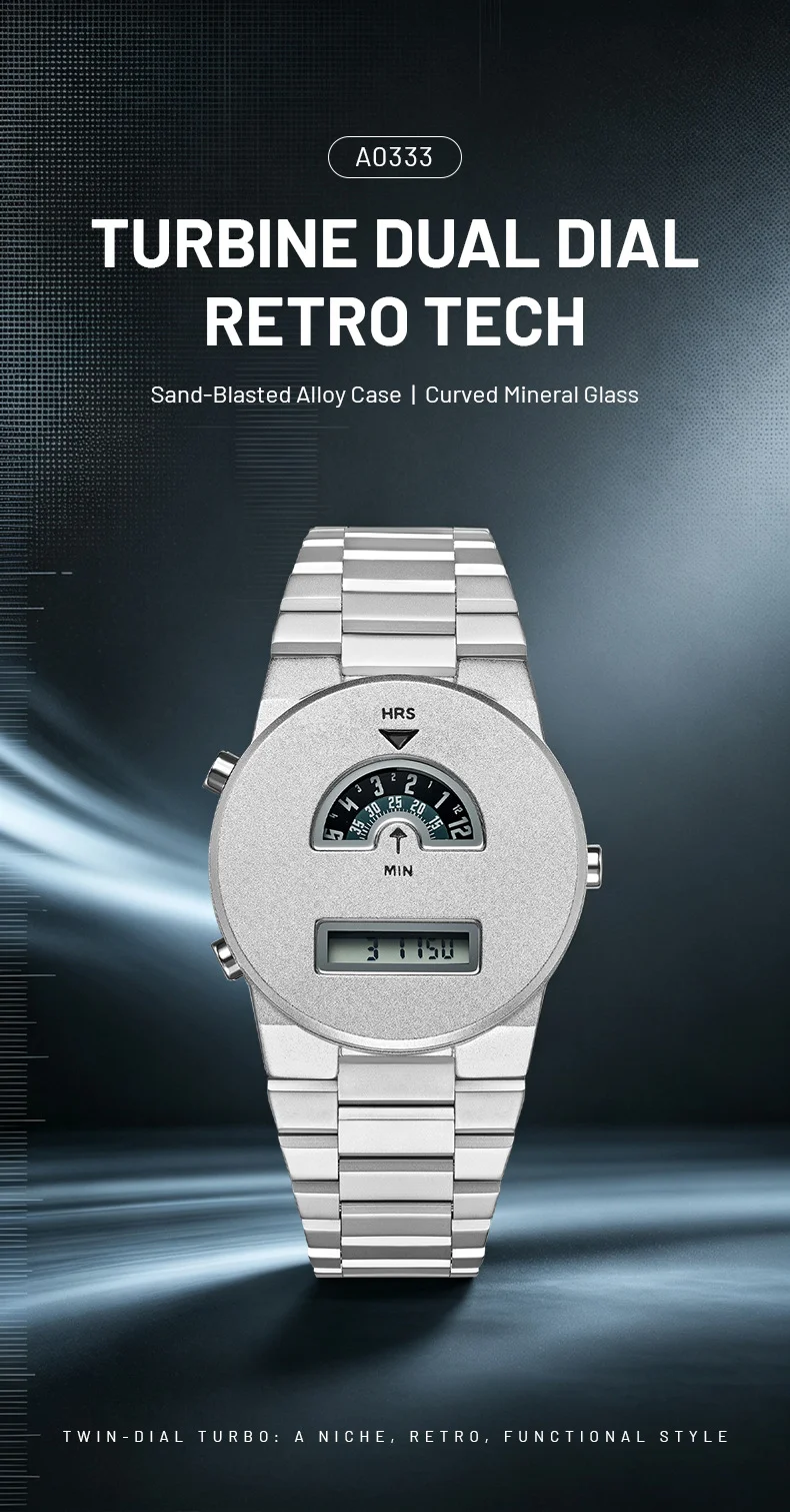 Retro Digital Watch Dual Time Zone Men's And Women's Wristwatch 2027 Factory Watches Meetups Cutting-edge Technologies
