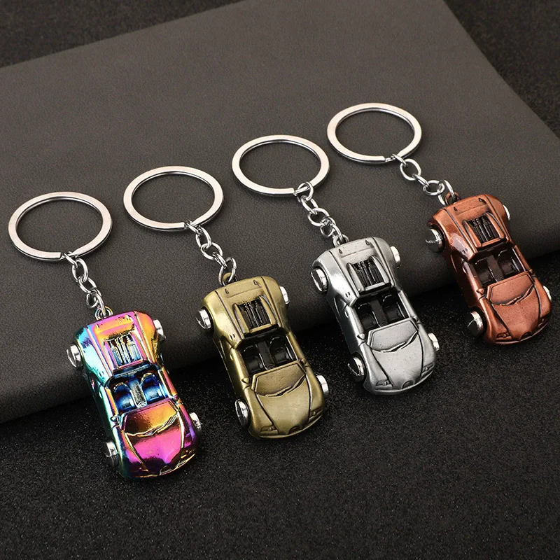 Trending Convertible Car Keychain For Woman Man Fashion School Bag Car Key Pendant Couple New Trinket Gift Keyring