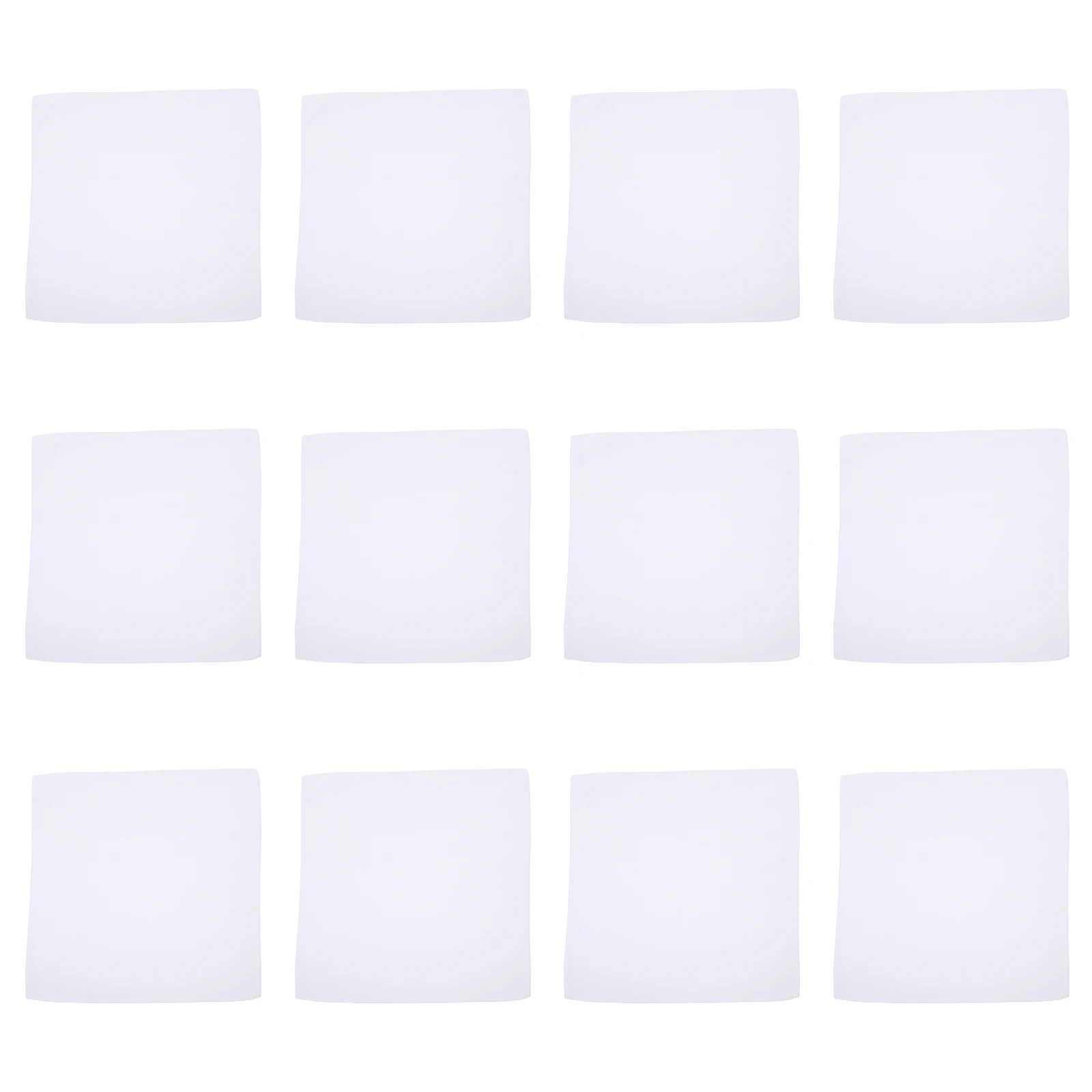 12 Pcs 페인팅 타올 손수건 순수한 흰색 사각형 DIY 넥타이 염색 페인팅 타올 경량 내구성 흡수성 선물