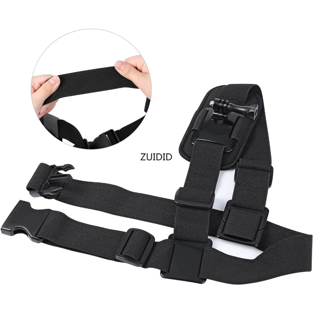 For Go pro Accessories 360° shoulder Strap Mount Harness for Gopro Hero 11 10 9 8 7 6 5 4 SJ4000 for Xiaomi Yi Camera Chest