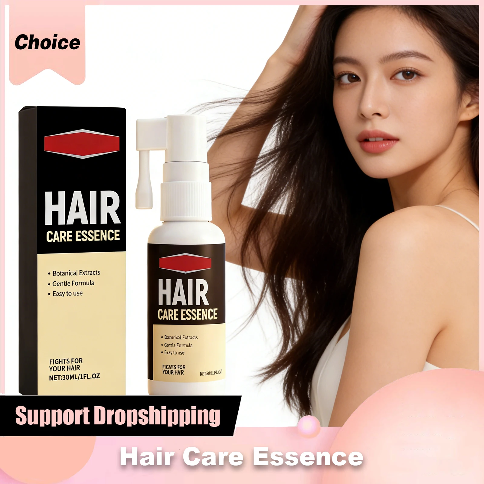 

Plant Extract Hair Care Essence Spray Moisturizing Nourishes Scalp Repair Damaged Hairs Reduce Split End Hair Loss Biotin Serum