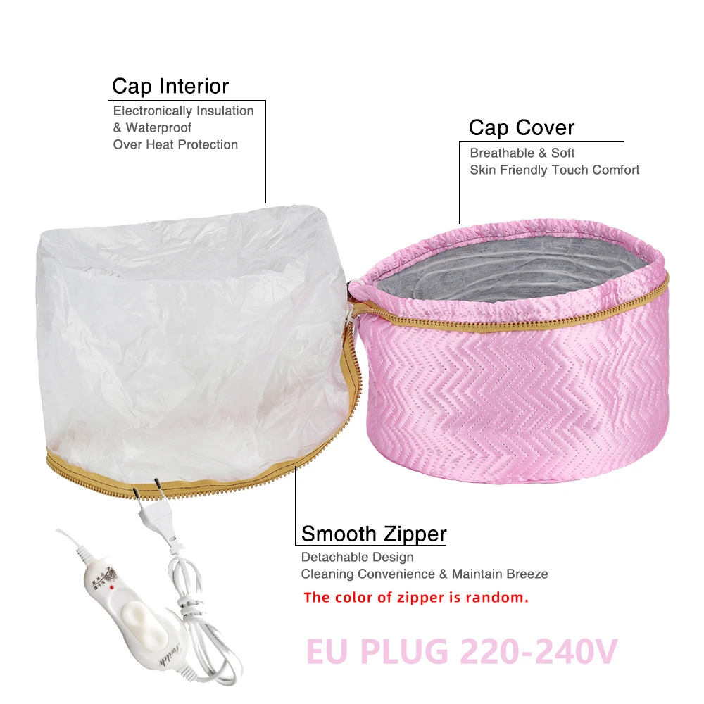 Hair Steamer Cap 220V Electric Heat Cap for Deep Conditioning Hot Oil Hair Mask Repair Damaged Hair Reduce Frizz Split Ends Home image 5