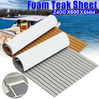 2400x600x6mm EVA Foam Faux Teak Boat Decking Mat Brown Deck Sheet Yacht Marine Flooring Anti Skid Mat Self Adhesive Vehicle Pad