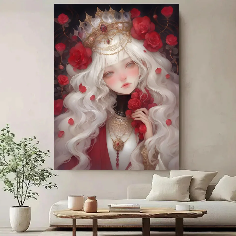 diamond mosaic DIY diamond painting Girl embroidery 5D full square round rhinestones Cartoon cross