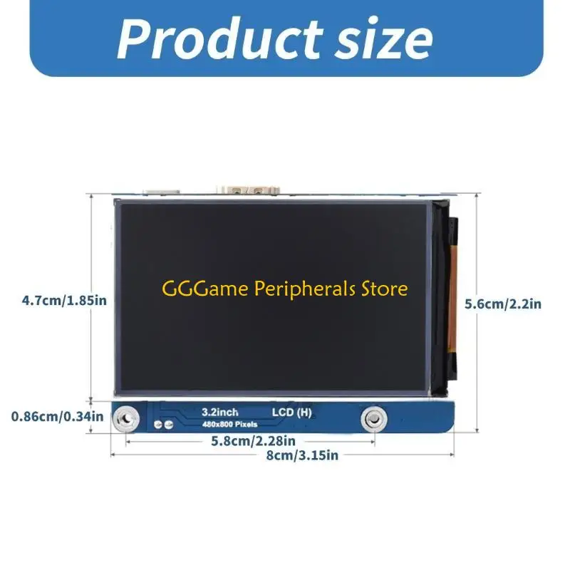 U55B 3,2-calowy ekran IPS 480x800 pikseli, regulowana jasność, bezdotykowy dla komputerów
