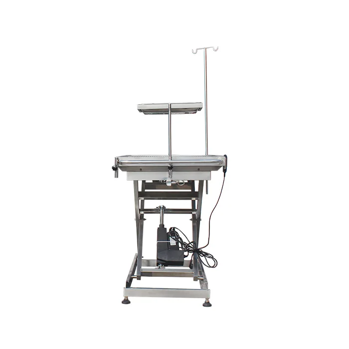 MT MEDICAL POT‑10 Electric Folding Stainless Steel Veterinary Surgery Dissection Table Pet Dog Exam Table For Animal Clinic