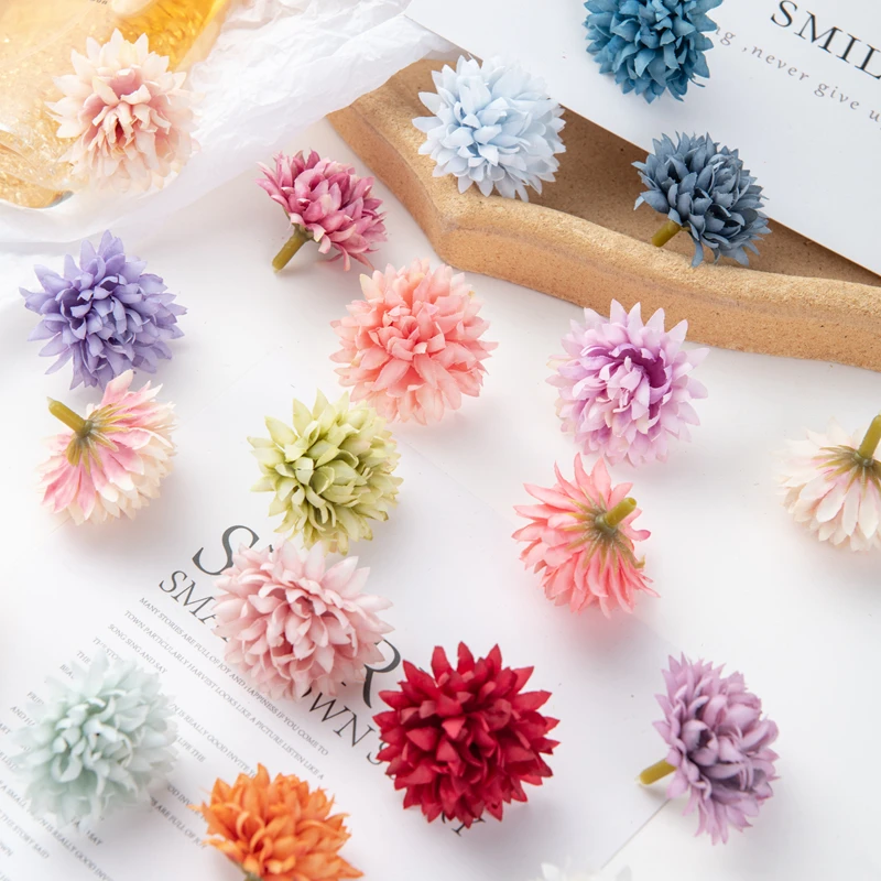 50PC Künstliche Blumen Sammelalbum Diy Geschenk Pralinenschachtel Hochzeit Garten Rosenbogen Weihnachtsdekorationen für Zuhause Gefälschte Seide Nelke – Detail 1