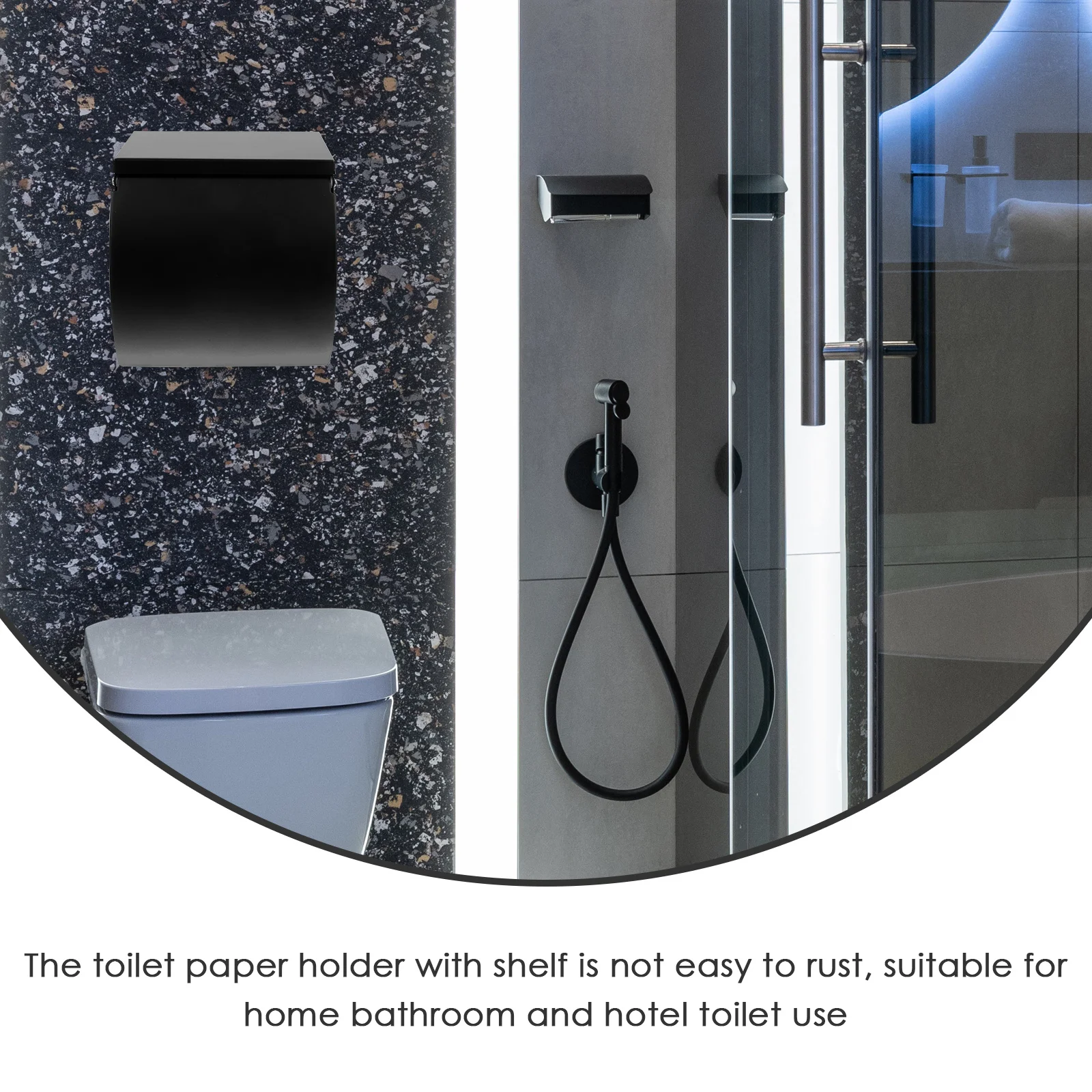 

Waterproof Toilet Paper Box Stainless Steel Wall Mounted Holder Shelf For Bathroom Storage Rack Organizer Toilet Paper Holder