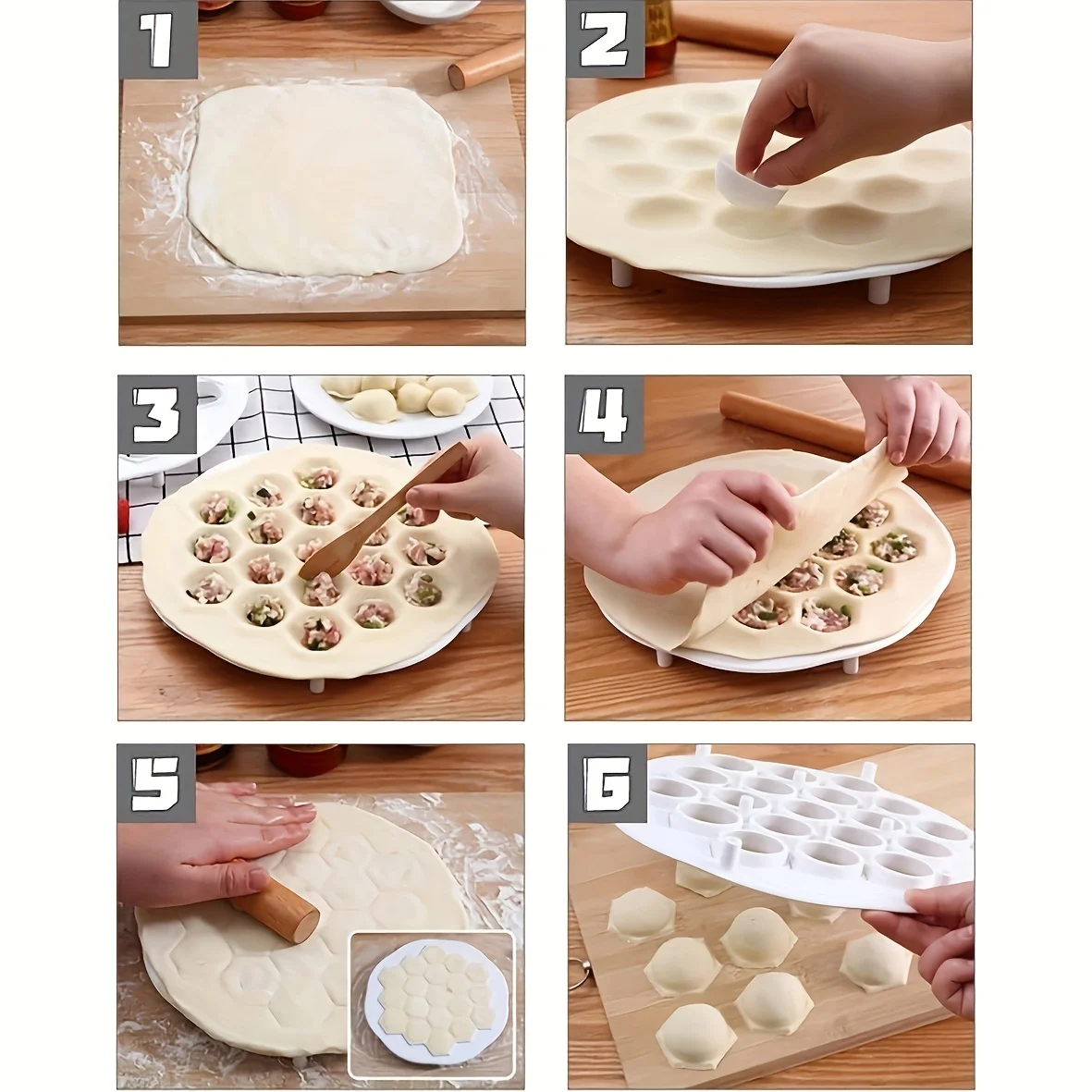 1pc- Simple Chinese Dumplings Mould,  Kitchen Dough Press, Ravioli Making Mold, Pastry Tool Gadgets