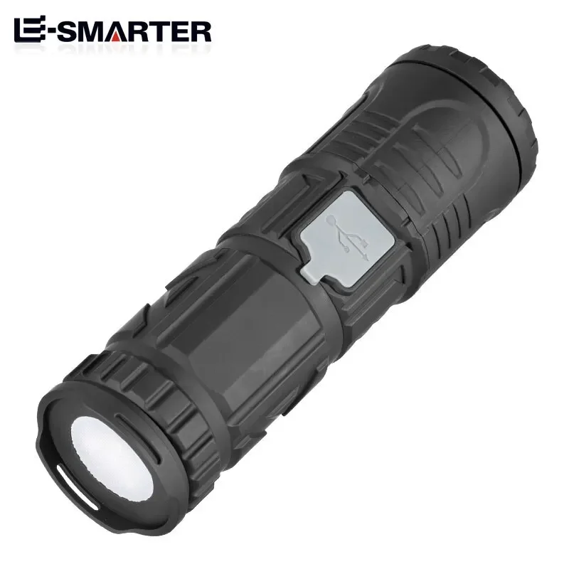 Telescopic Zoom Laser Powerful LED Flashlight USB Rechargeable Waterproof Zoom Fishing Hunting LED Flashlight